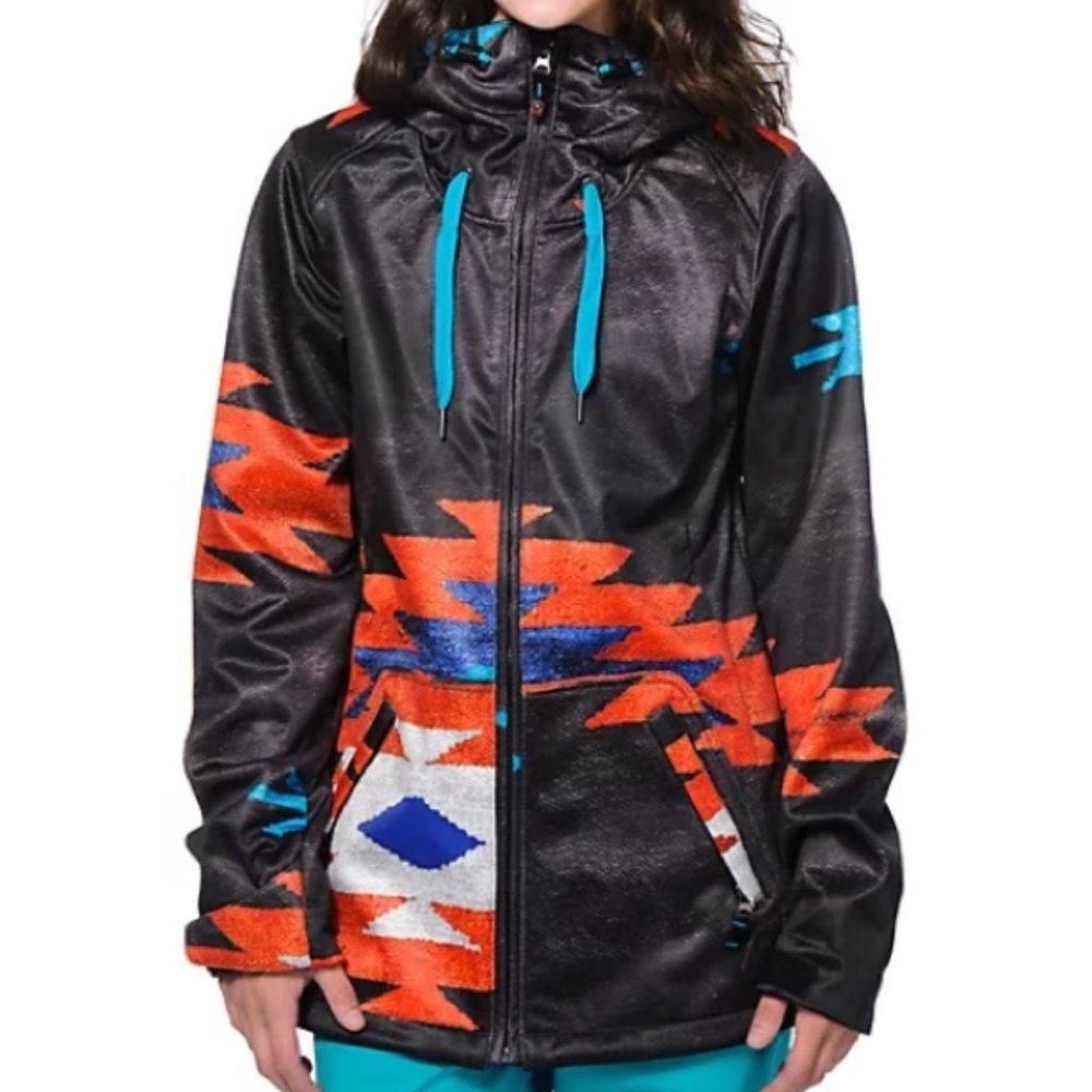 Roxy Aztec 10k Snowbard Soft Shell Women's size S *low slim fit*